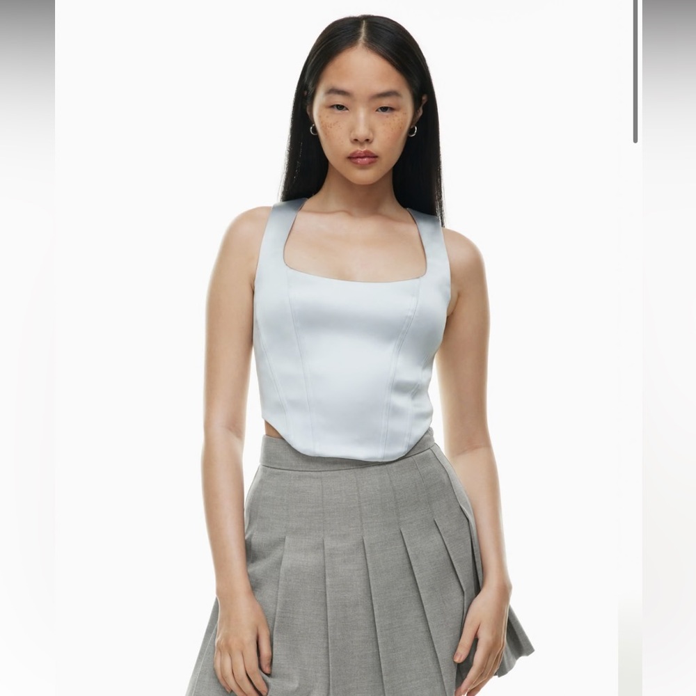ARITZIA Sunday best silk bustier 2XS